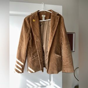 LL Bean Brown Corduroy Blazer